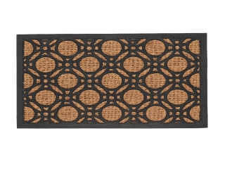 Rohožka gumová s kokosovým vláknem CIRCLES, 60x0,8x40cm|Esschert Design