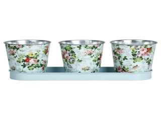 Květináče s miskou Růže, set|Esschert Design