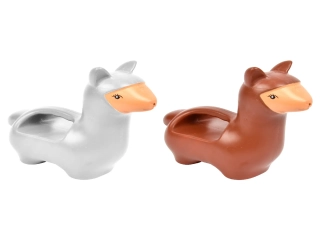 Konvička pro děti LAMA 1,8L, hnědá/šedá (balení obsahuje 2 kusy!) (DOPRODEJ)|Esschert Design