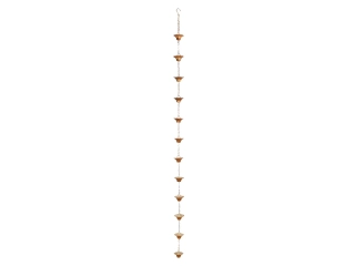 Okapníček RAIN CHAIN, růžová|měděná, dárkové balení, 8x259cm|Esschert Design