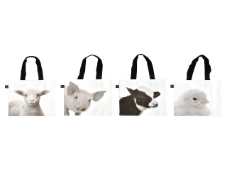 Taška nákupní B&W Farmářská zvířátka, M, balení obsahuje 4 ks!|Esschert Design