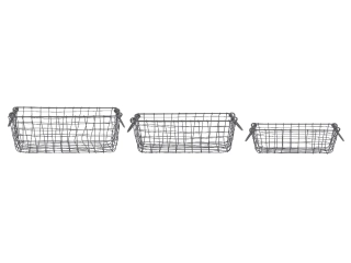 Truhlík drátěný s uchy, set 3ks, M|Esschert Design