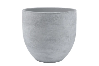 Obal na květináč keramický LISABON, pr.24x22cm, sv. šedá|LIGHT GREY|Ego Dekor