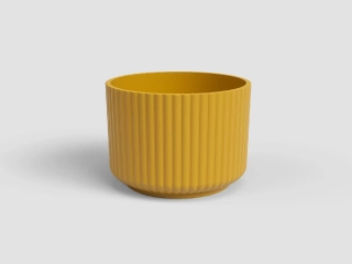 Květináč LUNA, 15cm, keramika, žlutá|YELLOW|Artevasi