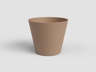 Květináč PORTO, na orchidej, 15cm, plast, tm.béžová (DOPRODEJ)|DARK BEIGE (DOPRODEJ)|Artevasi