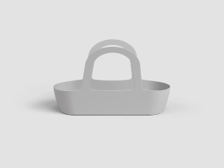 Květináč TAŠKA PARIS, 43cm, plast, sv.šedá|LIGHT GREY|Artevasi