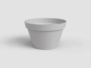 Květináč CAPRI, 18cm, plast, sv.šedá|LIGHT GREY|Artevasi