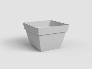 Květináč CAPRI, čtvercový, 45cm, plast, sv.šedá|LIGHT GREY|Artevasi