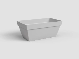 Truhlík CAPRI, XL, 60cm, plast, sv.šedá|LIGHT GREY|Artevasi