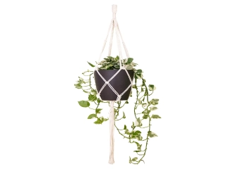 Závěs na květináč MACRAMÉ, diamond, 100cm, bílá|WHITE|Artevasi