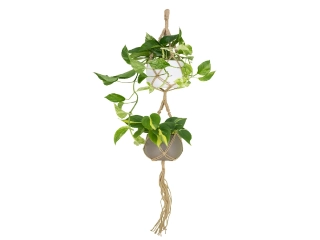 Závěs na květináč MACRAMÉ, dvojitý, 120cm, přírodní (DOPRODEJ)|NATURAL (DOPRODEJ)|Artevasi