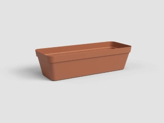Truhlík CAPRI, 50cm, plast, hnědá|TERRACOTTA|Artevasi