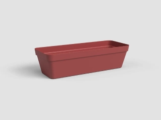 Truhlík CAPRI, se zásob. na vodu, 50cm, plast, červená|DARK RED|Artevasi