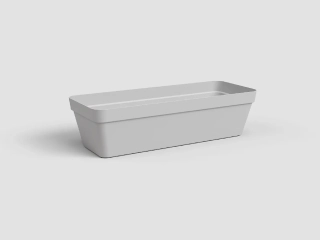Truhlík CAPRI, se zásob. na vodu, 50cm, plast, sv.šedá|LIGHT GREY|Artevasi