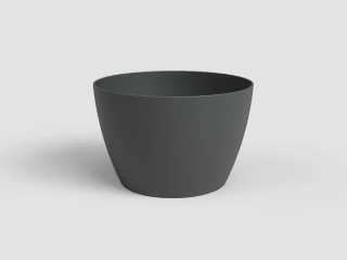Květináč SAN REMO, 25cm, plast, tm.šedá|ANTHRACITE|Artevasi