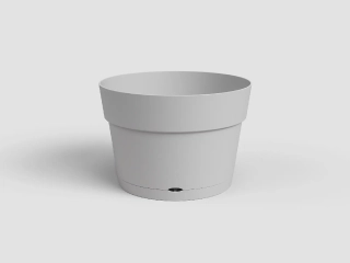 Květináč CAPRI, se zásob. na vodu, 40cm, plast, sv.šedá|LIGHT GREY|Artevasi
