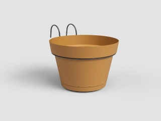 Květináč CAPRI, závěsný, na balkon, 20cm, plast, žlutá|HONEY YELLOW|Artevasi