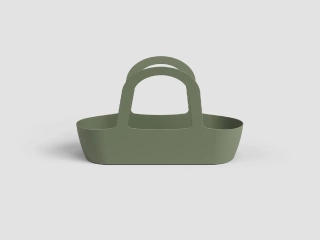 Květináč TAŠKA PARIS, 43cm, plast, zelená|ASH GREEN|Artevasi