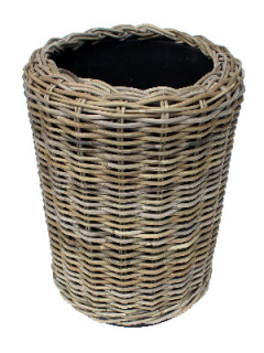 Obal na květináč DRY POT, pr. 39, ratan/plast, přírodní|Van Der Leeden 1915