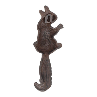 Háček nástěnný Veverka, hnědá, 8x22x3cm|Esschert Design