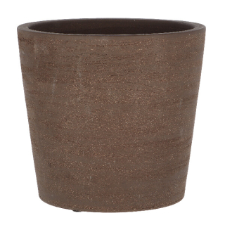 Květináč UNGLAZED, hnědá, terakota, 25x24x25cm|Esschert Design