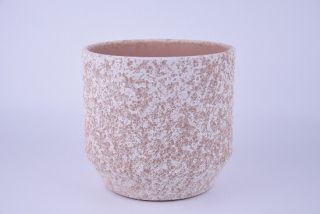 Obal na květináč keramický ALMADA, pr.16x14cm, růžová|PINK|Ego Dekor