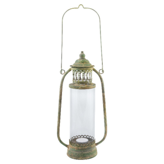 Lucerna AGED METAL - kov, 52 cm zelená patina|Esschert Design