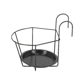 Závěs balkónový na květináč, šedá, š. 21,4cm|Esschert Design