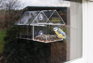 Krmítko průhledné WINDOW, čirá, 15x10x15cm, v dárkovém balení|Esschert Design