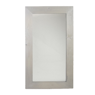 Zrcadlo dřevěný rám, bílá vymývaná, v. 95,5 cm (DOPRODEJ)|Esschert Design