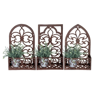 Polička na květiny ESSCHERT´S GARDEN litinová, 28x44cm, balení obsahuje 3 kusy!|Esschert Design