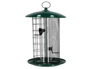 Krmítko KOMBI na semínka/oříšky/loj. koule s dávkovačem XXL, tm. Zel., pr.?x?cm|Esschert Design