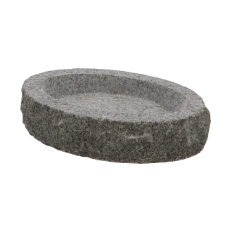Pítko/koupel pro ptáčky GRANITE, šedá, oválná, 30x20x6cm|Esschert Design