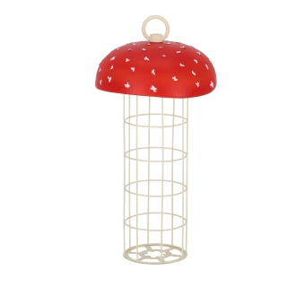 Krmítko pro ptáčky na lojové koule MUCHOMŮRKA, závěsné, 13x13x25cm|Esschert Design