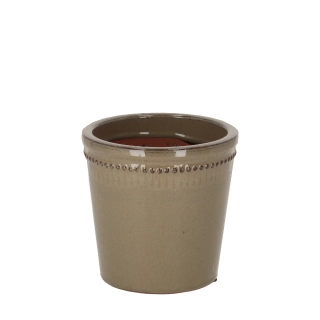 Květináč glazovaný, šedá, pr.15cm (PP025)|Esschert Design