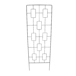 Podpora ke květinám GEOMETRIC, černá, 57x1x170cm|Esschert Design