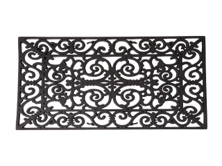 Gumová Rohožka BEST FOR BOOTS obdelníková s ornamenty, černá, 70 x 45 cm|Esschert Design