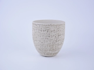 Obal na květináč keramický AMADORA, pr.14x13cm, béžová|DIRTY BEGE|Ego Dekor