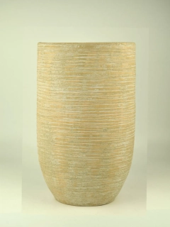 Váza keramická NISA, pr.22x40cm, béžová|SAND BEGE|Ego Dekor