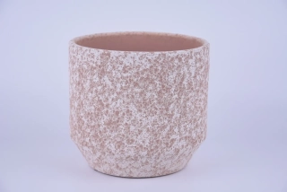 Obal na květináč keramický ALMADA, pr.18x16cm, růžová|PINK|Ego Dekor